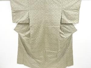 リサイクル 抽象華紋模様織り出し西陣お召着物